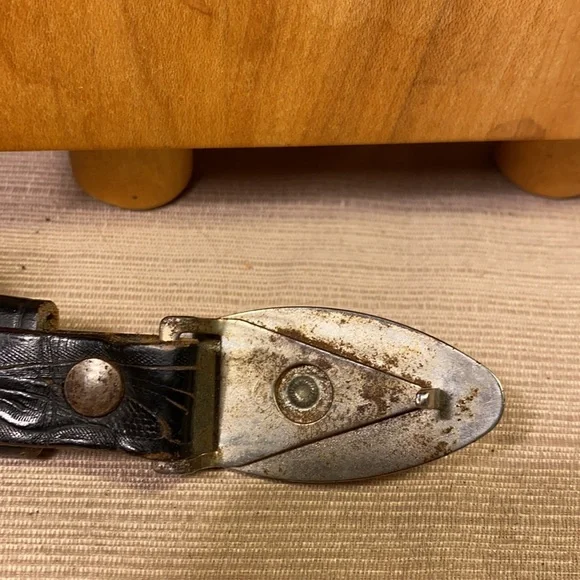 Handmade Ranchero leather vintage belt w/buckle